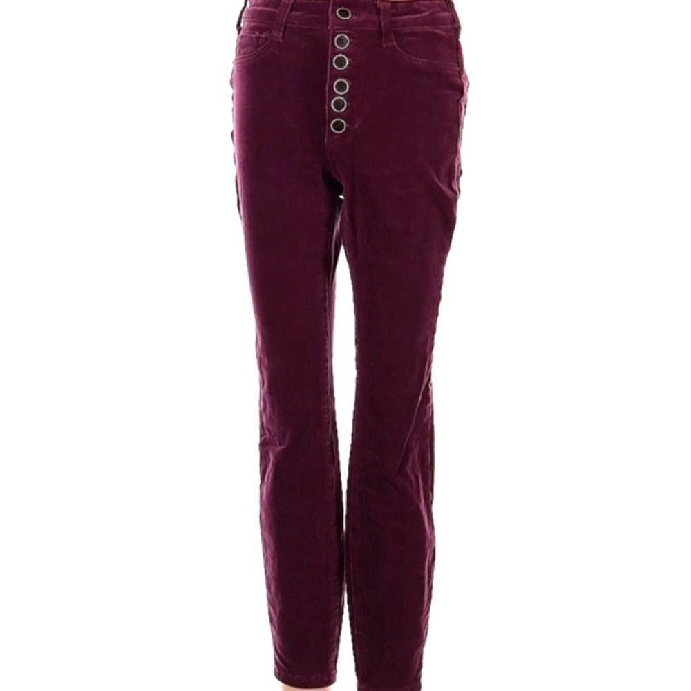 Pilcro Anthropologie High Rise Button Fly Skinny Corduroy Pants Size 25 Purple - Picture 6 of 14